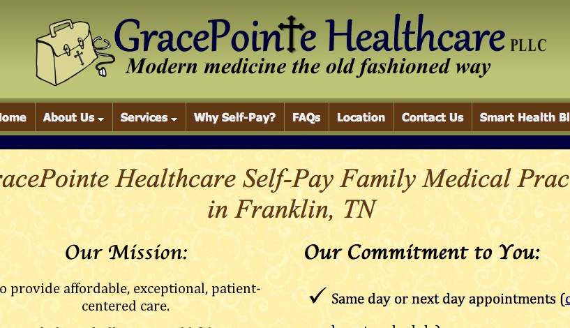 GracePointe Health Clinic: Prices posted, pay up front